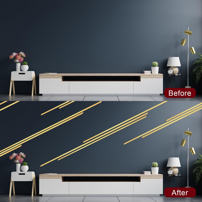 uxcell Silver Metalized Brushed Finish Molding Trim, Peel and Stick