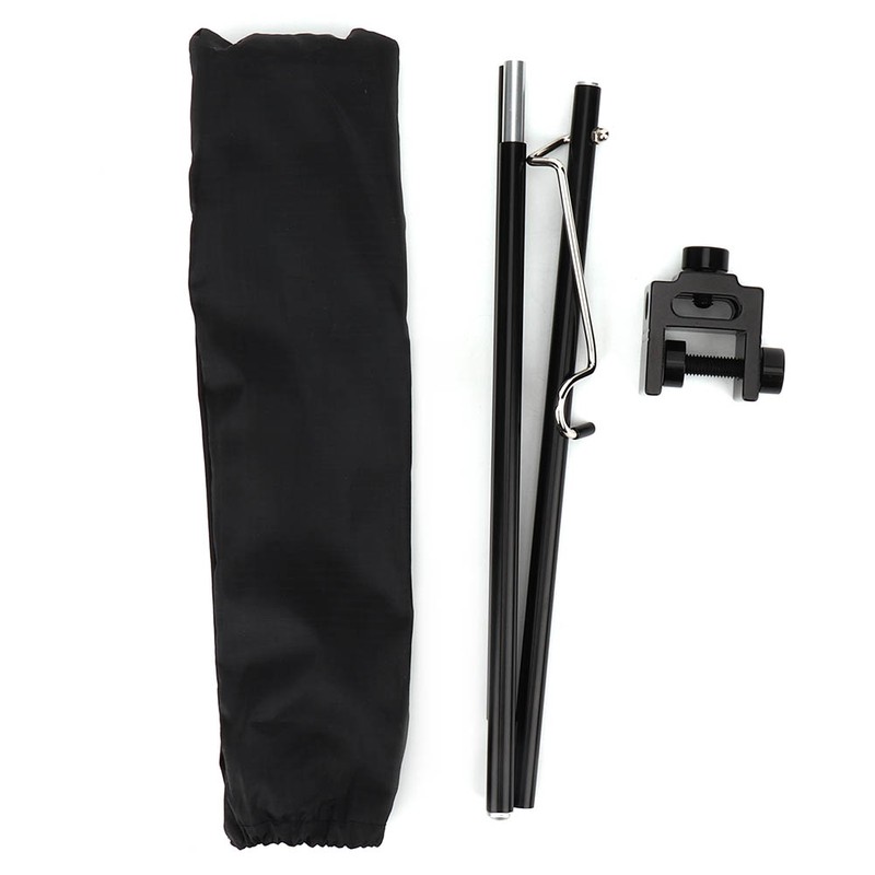 Black Portable Aluminum Alloy Folding Light Bracket Stand Outdoor Camping