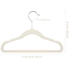 GoodtoU Kids Velvet Hangers,30 Pack Baby Hangers for Closet Non Slip Velvet Clothes Hangers Coat Hangers for Toddler Children Infant Hanger (Ivory 30Pack)