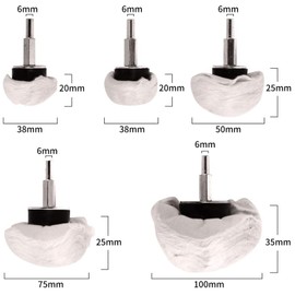 11pcs Buffing Wheel for Drill, Polishing Pad for Drill with 0.25" Hex Shafts, Cotton Polishing Kit for Rotary Tools, Sanding Headlight Rims Manifold Aluminum Chrome Stainless Steel