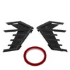 2Pcs/Set Car Side Cover Air Vent Trim Glossy Black Rubber