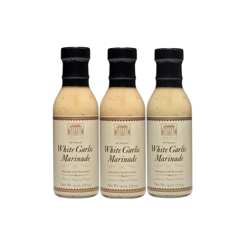 Chateau White Garlic Gluten Free Marinade, 12oz (3 Pack)