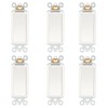 Baomain 6-Pack Light Switch,3-Way Paddle Rocker, 15A 120V/277V, Decora Style
