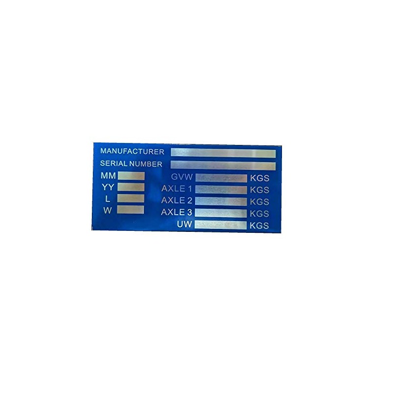 VIN Serial ID TAG Plate Data Blank CAR Truck HOT