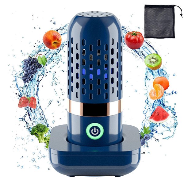 Longzhuo Vegetable Cleaning Machine Capsule Shape Portable Ultrasonic Wireless Fruit Food Purifier Household Kitchen Food Cleaner Machine Usb Rechargeable Vegetable And Fruit Purifier For Home Use