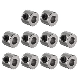 sourcing map Set of 10 Screw Collars 4 mm Bore Stainless Steel Shaft Collar 9 mm Outer Diameter 7 mm Width Landing Flap Stopper Wheel Collar
