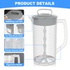 Breast milk pitcher, 64oz/ 2000ml Mixing pitcher with lid, Mixing