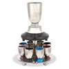 Elegant Display Kiddush Cup Wine Fountain Set - Hammered Metal