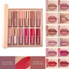 12 Colors Matte Nude Lipstick Set Velvety Long Lasting Non-stick