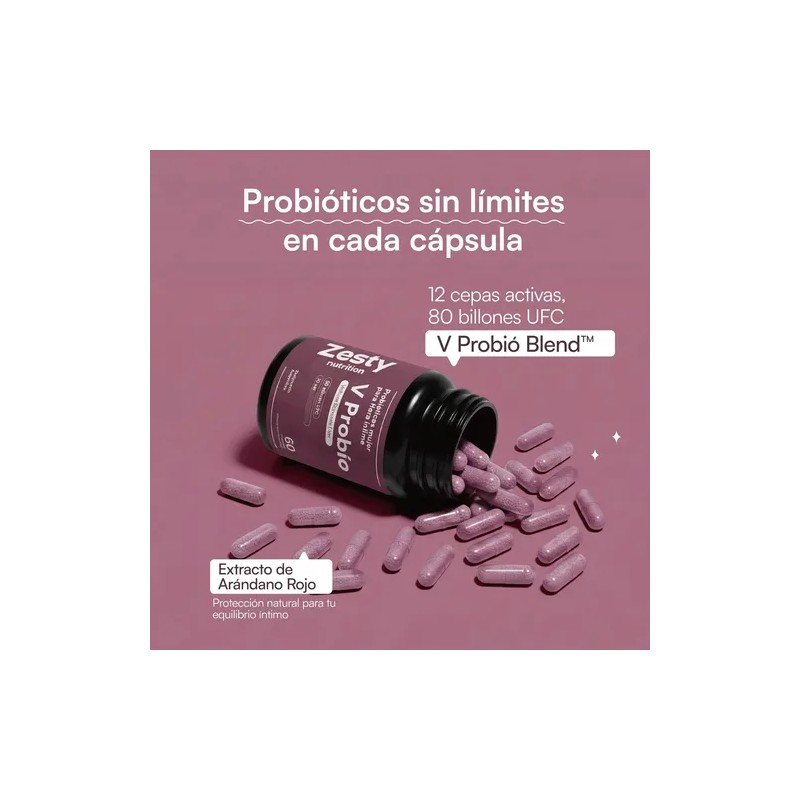 Zesty Nutrition Probió Ultra Billones Ufc Cápsulas Cepas Probióticas Equilibrio