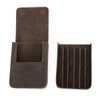 Hiram Brown Crazy Horse Leather Magnetic Split Design Pen Storage