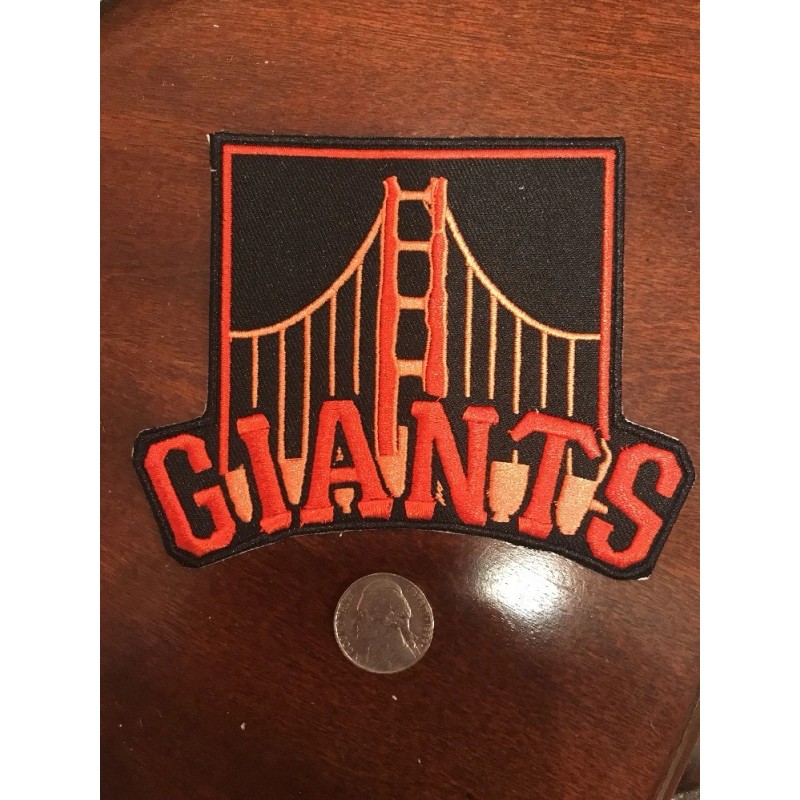 SF San Francisco Giants Vintage Embroidered Iron On Patch 4.5"