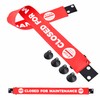 Closed for Maintenance Sign with Magnetic Ends, Additional Suction Cup