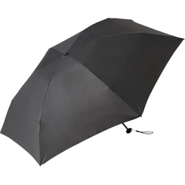 Pearl Metal N-7676 Folding Umbrella, 39.4 inches (100 cm), Ribs, 19.7 inches (50 cm), 6 Ribs, Ultra Lightweight, 3.5 oz (100 g), Shape Stability Cloth, Manual Opening/Closing, Black, Black