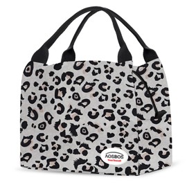 Aosbos Lunch Bags for Adult Lunch Box for Women Insulated Lunch Cooler Bag Loncheras Para Mujer Meal Prep Lunch Pail Lunch Tote Bag for Work Office Picnic, Leopard