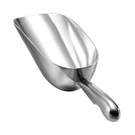 Ice Cube Endurance Scoop, Cast Aluminum Shovel Scoops Kitchen Utility Scoops Set Contoured Handle，Ideal for Ice Cube Coffee Bean Food Candy Flour Popcorn Rust Free (5oz Silver)