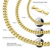 KRKC&CO Men's Necklace, 5/7/8/9/10 mm Men's Stainless Steel Curb Chain