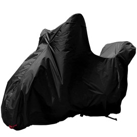 AquaDream Bike Equipment, Bike Cover, High Functionality Smart Bike Cover, Black, L-Box Size, SBC-B5, Rear Box Compatible, Fade Resistant, Center Belt for Wind Prevention, Large Locks, Front and Rear