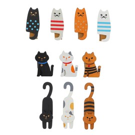 OUNONA 10pcs Cat Wooden Clips Photo Clamps Mini Clothespins Clips Cat Clothespins Memo Clips Cat Clothespins Clips Cutegk Lovely Clothespins Wooden Clothespins Basswood