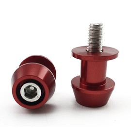 TESWNE 8mm CNC Swingarm Spools Slider Bobbin For Yamaha YZF R3 R6 R6S R1 Triumph (Red)