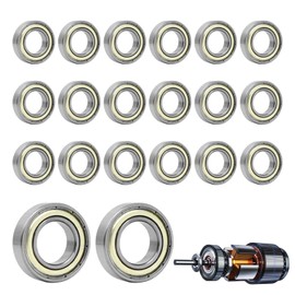 Annlpoy Pack of 20 608zz ball bearings, mini bearings, miniature double shield bearings, deep groove ball bearings, ideal for high-speed applications and robust applications 3 mm x 7 mm x 3 mm