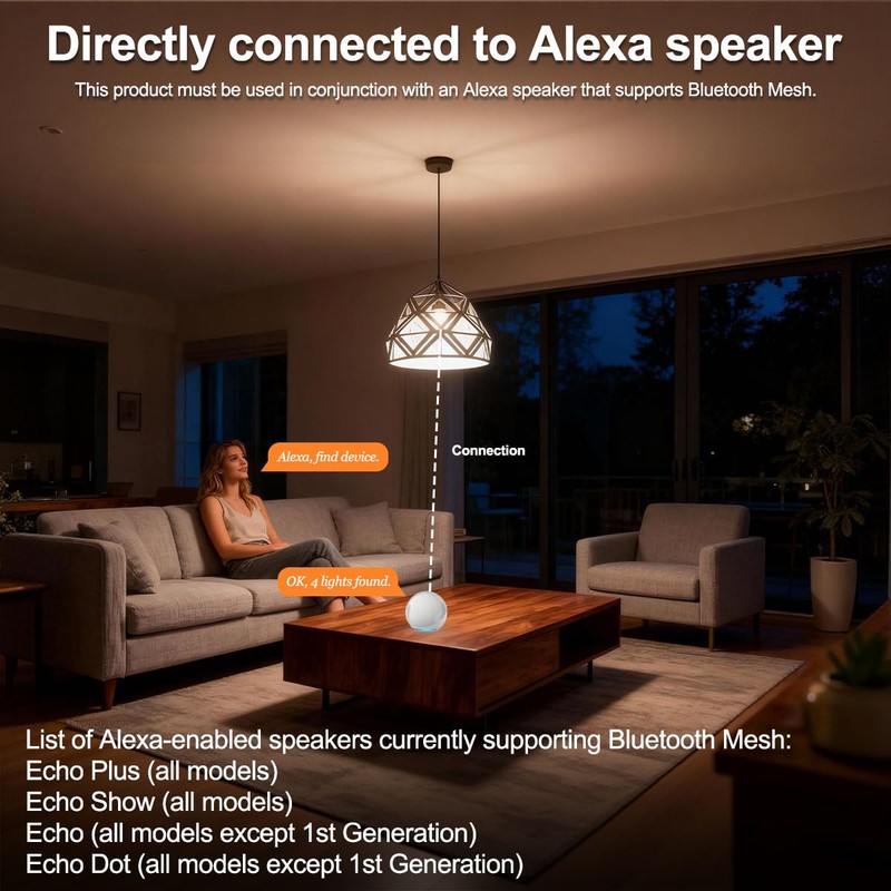 ILC G120 LED Large Globe Light Bulbs 15W, Compatible with