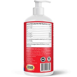 Premium Salmon Oil for Dogs – Pure Norwegian Salmon Oil High in Omega 3 EPA & DHA -Powerful Fish Oil for Dogs Skin & Coat, Hip & Joints, Allergies & Itchy Skin – Omega 3 Fish Oil for Dogs-16oz Liquid