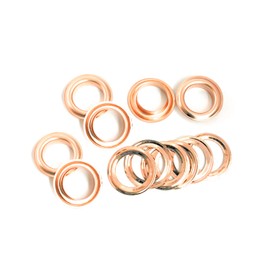 WedDecor 10mm Rose Gold Brass Eyelets Grommets with Washers for Books, Arts & Crafts, Leather Work, Sewing, Bags, Scrapbook, DIY Projects and Rust Proof, 100pcs