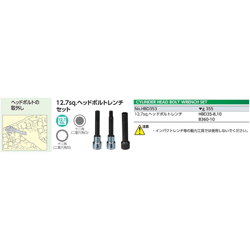 Kyoto Machine Tools (KTC) 1/2 inch (12.7 mm) Head Bolt