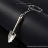 luzen 6Pcs Alloy Metal Shovel with Key Ring Creative Mini