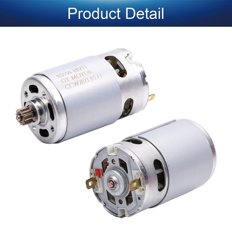 Fielect RS550 Motor DC 18V Motor 12 Teeth Gear Micro