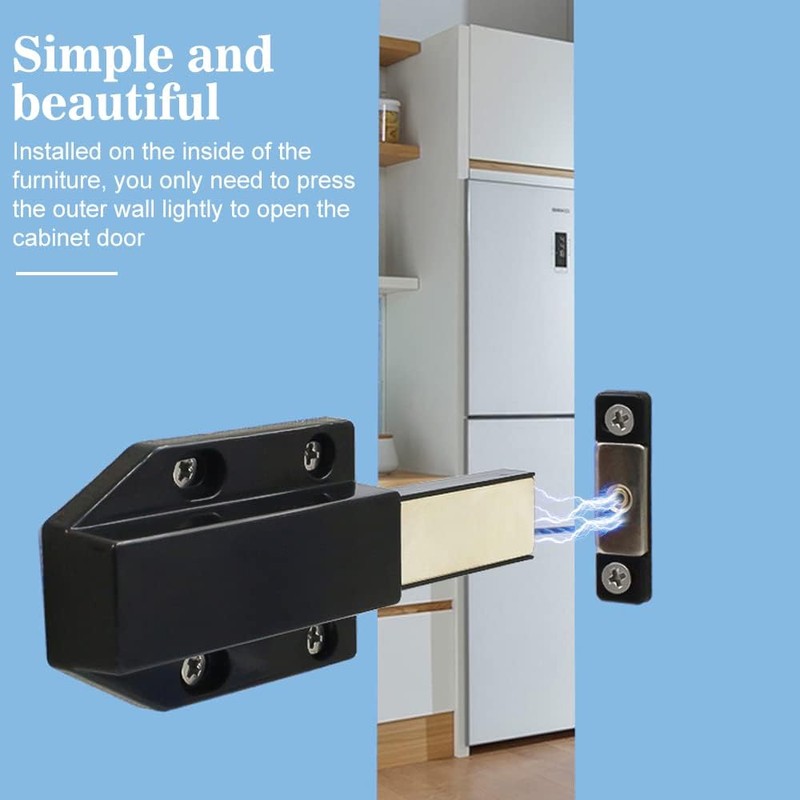 HEKOBAG 4 Pack Push to Open Door Catches, Magnetic Push