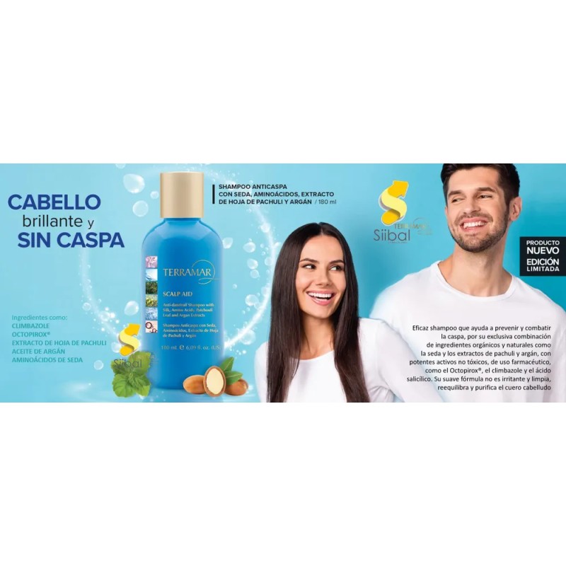 Shampoo Anticaspa Con Seda, Pachuli, Argán Terramar / 180 Ml