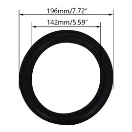 Fielect 8 Inch Speaker Rubber Edge Surround Rings Replacement Parts for Speaker Repair or DIY 2pcs