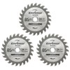 Enventor 3PCS Mini Circular Saw Blades, 85mm* 20mm Bore *24T,
