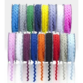 SUPER RIBBONS®™ - Full Reel 13mm Quality RIC RAC Ribbon/Braid/Trimming 20 Metre Reel -Silver