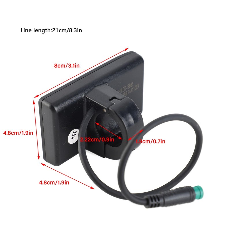 BAOFUYA Electric Bicycle LCD Display 24 V 36 V 48