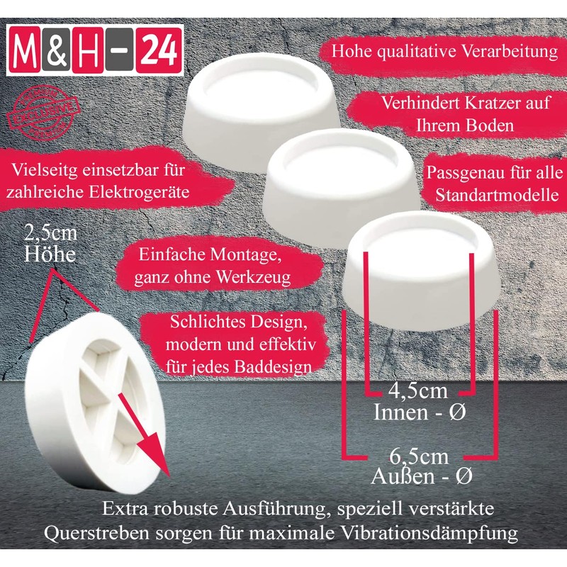 M&H-24 Vibration Damper Vibration Damper Washing Machine and Dryer Underlay