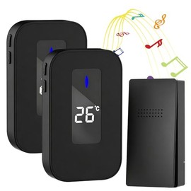 Timbre Inalámbrico para Puerta,MYDEAR Enchufable Timbre Inalámbrico Exterior,38 Melodías Ajustables,4 Niveles de Volumen,Doorbell Indicador LED,No Nec