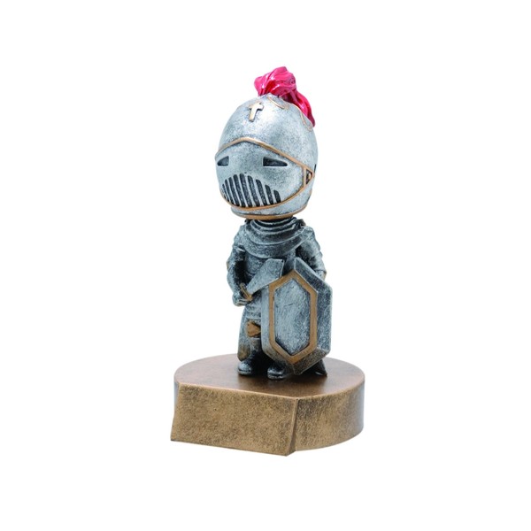 Decade Awards Knight Bobblehead Mascot Trophy - Knight Award - 6 Inch Tall - Customize Now