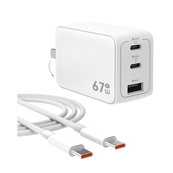 WeLink WeLink 67W USB C Charger, GaN PPS 3-Port Fast