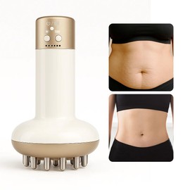 Yuonry Lymphatic Drainage Massager & Anti Cellulite Massage Tool, Reduce Stretch Marks & Cellulite, for Legs, Arms & Belly, Body Sculpting Machine with Microcurrent, Light, Heat & Vibration,White