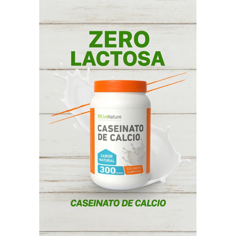 Caseinato De Calcio 300 Gramos Livenature Sabor Sin Sabor