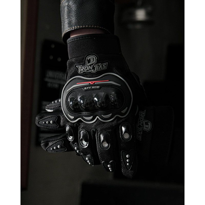 Iron Jia’s Bike Gloves, Motorcycle Gloves, Smartphone-Compatible, Touchscreen-Compatible, Non-Slip, for