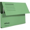 Officely Foolscap Document Wallets 285gsm - Green (Pack of 5)