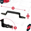 KOTARBAU® Set of 2 Forged Door Handles Black + Antique
