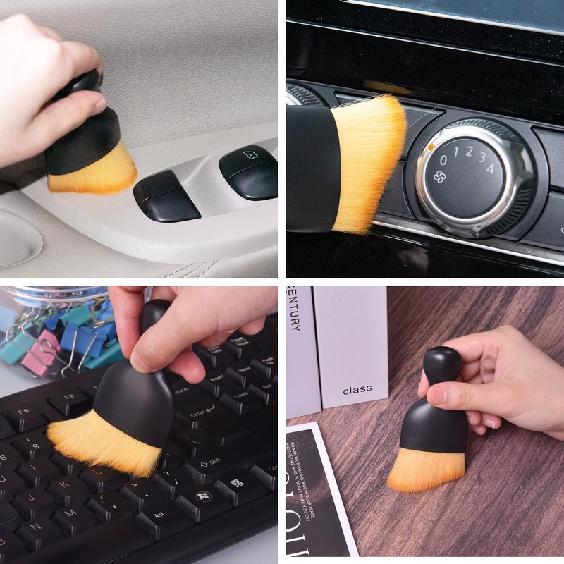 Luxiremi 2 Pack Car interior Cleaning Soft Brushes Dust and