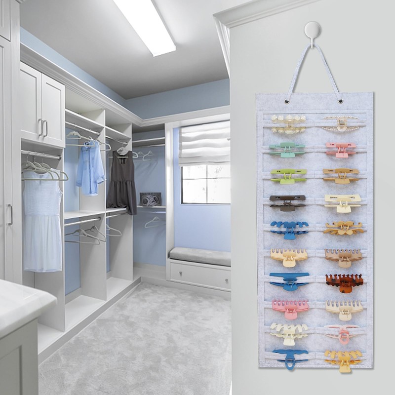 SMUK Hanging Headband Holder Organizer for Girls, Wall-mount Headband Storage