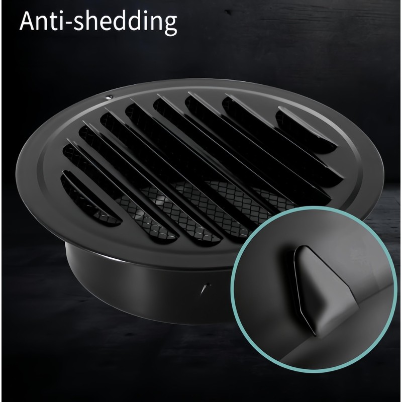 4 Inch Stainless Steel Vent Round Black Soffit Vent Cover