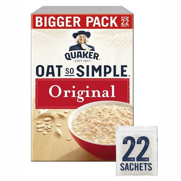 Quaker Oat So Simple Original Porridge Family Pack with 22 Sachets, 594g